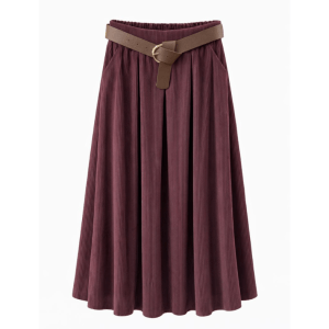 Falda Midi Plisada de Canalé