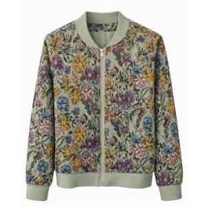 Chaqueta Bomber Jacquard Floral