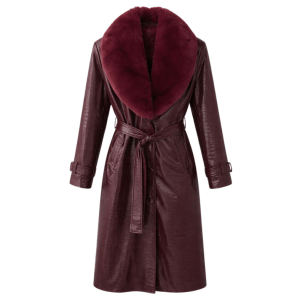 Abrigo Largo de Efecto Cocodrilo